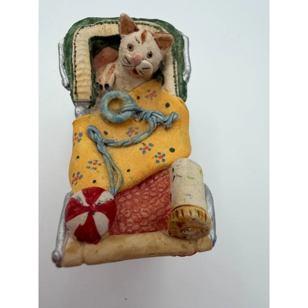 Vintage 1990s Peter Fagan Colour Box Cat Figurines Hand Painted Scotland Lot 4